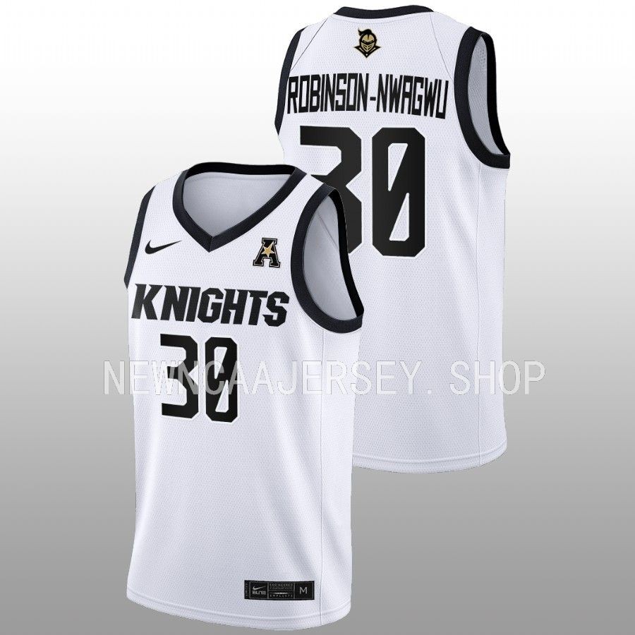 unisex ucf knights morgan robinson nwagwu 2022 23 home women's basketball white jersey