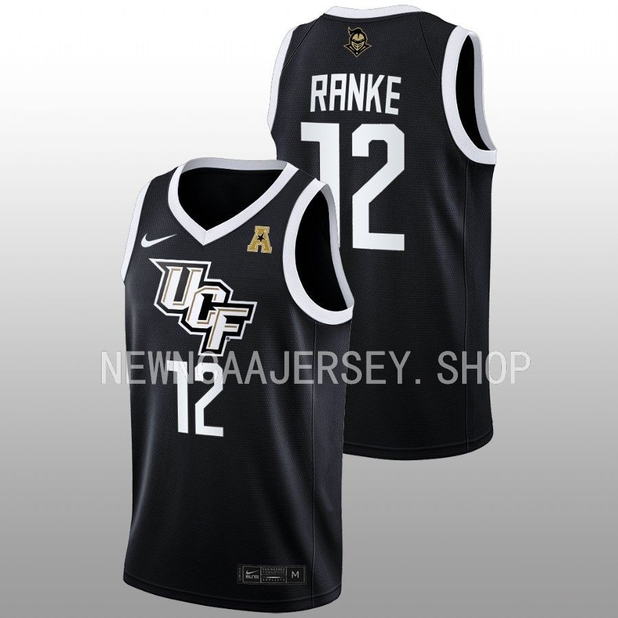 unisex ucf knights rachel ranke 2022 23 away women's basketball black jersey