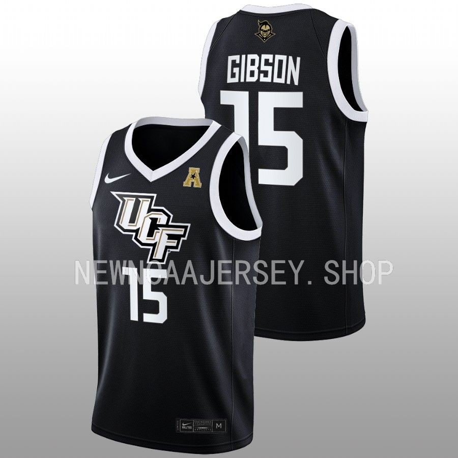 unisex ucf knights taylor gibson 2022 23 away women's basketball black jersey