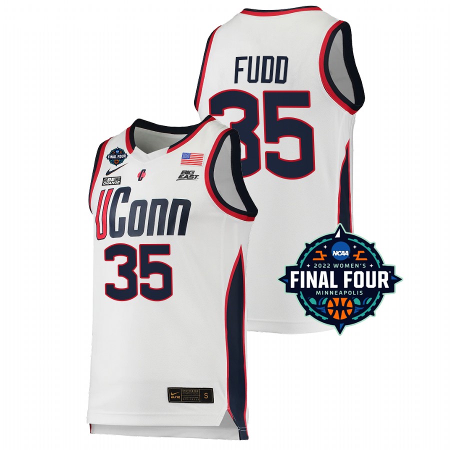 unisex uconn huskies 2022 march madness final four ncaa women's basketball azzi fudd white jersey