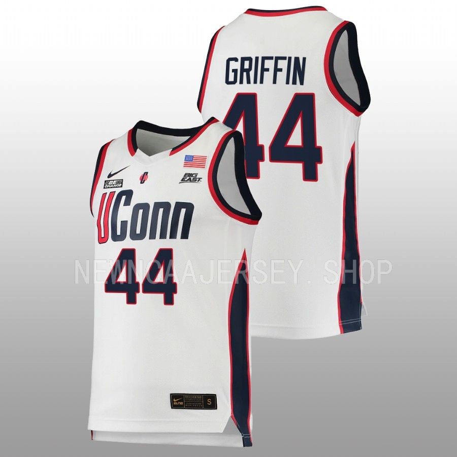 unisex uconn huskies aubrey griffin 2022 23 replica women's basketball white jersey
