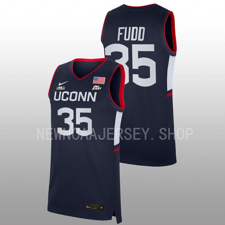 unisex uconn huskies azzi fudd 2022 23 replica women's basketball navy jersey