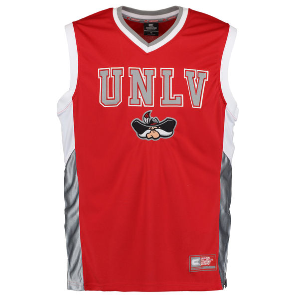 unlv rebels red colosseum fadeaway customized basketball jersey