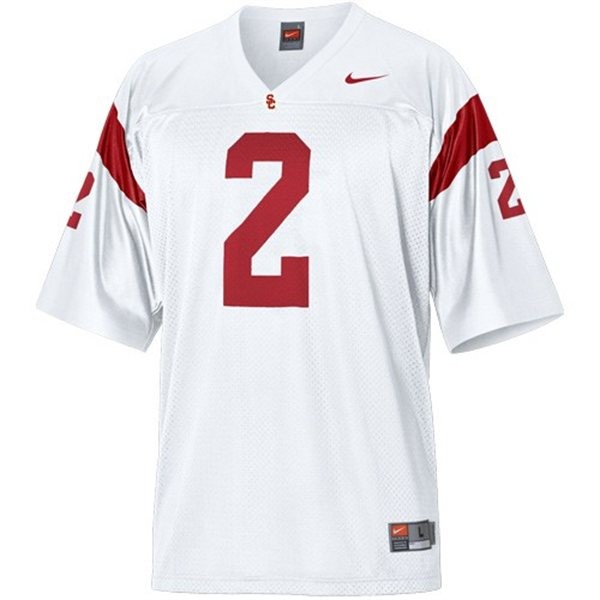 usc trojans 2 robert woods white football youth jersey