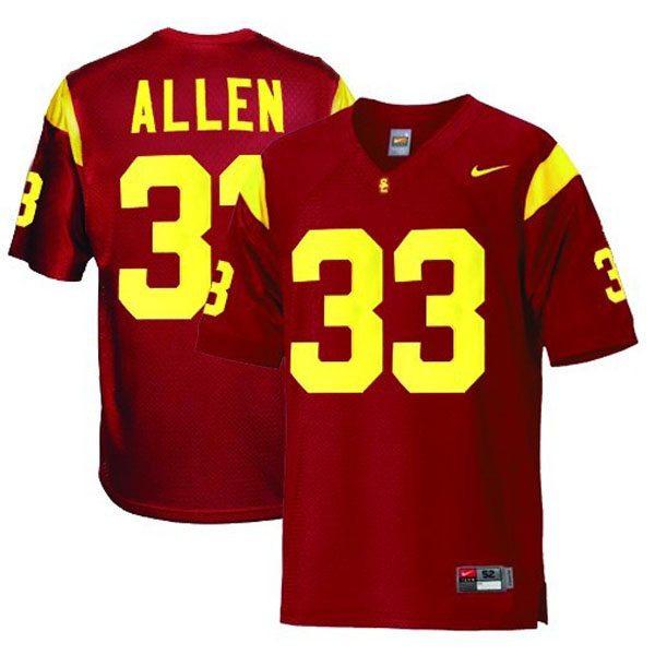 usc trojans 33 marcus allen red football youth jersey
