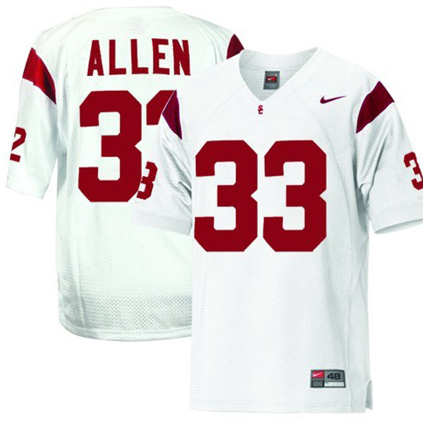 usc trojans 33 marcus allen white football youth jersey