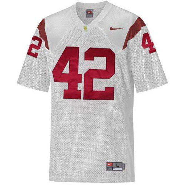 usc trojans 42 ronnie lott white football jersey