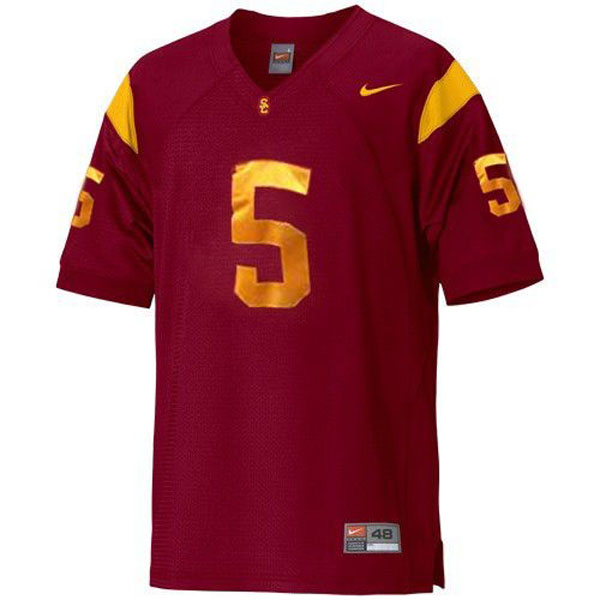 usc trojans 5 reggie bush red football youth jersey