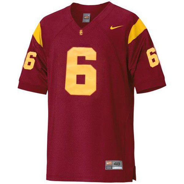 usc trojans 6 mark sanchez red football youth jersey