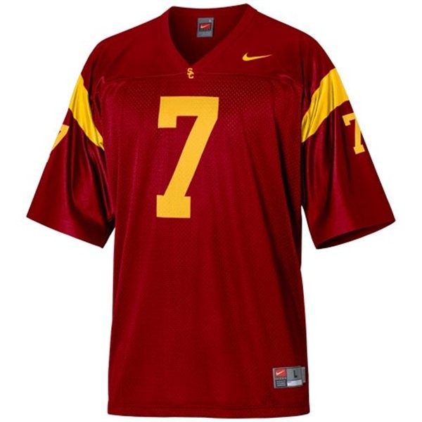 usc trojans 7 matt barkley red football youth jersey