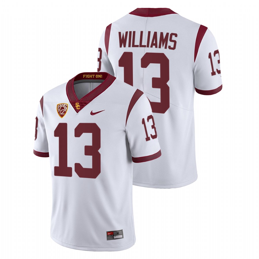 usc trojans caleb williams white college football fight on jersey