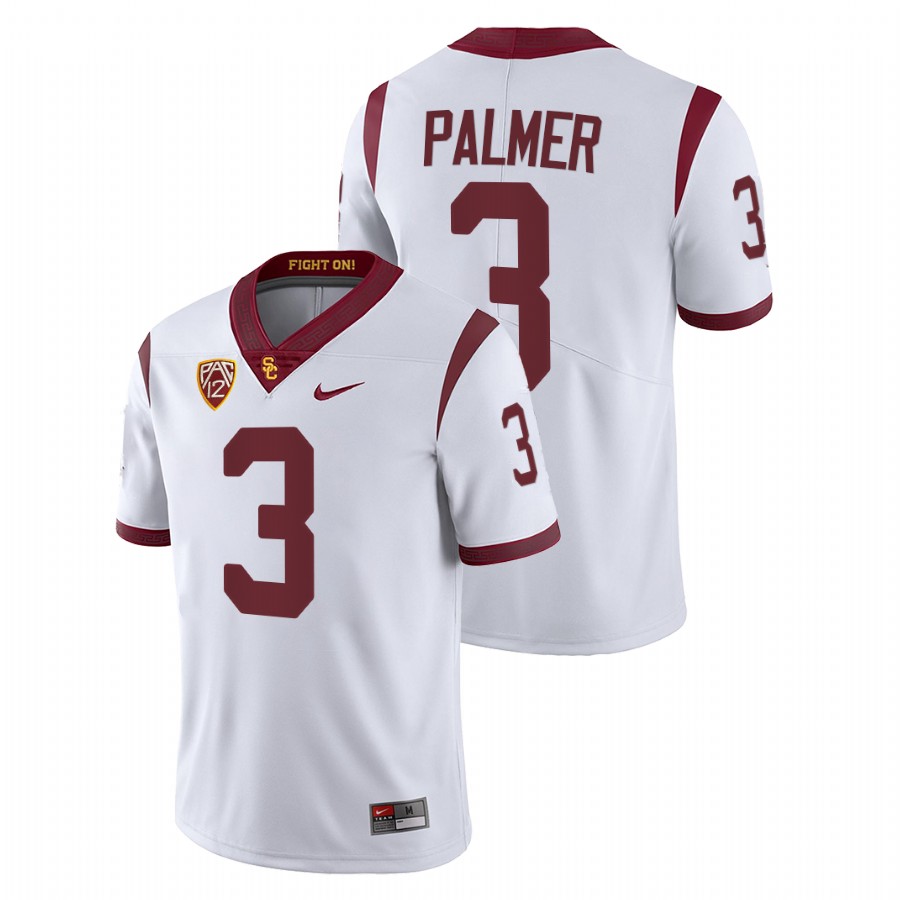 usc trojans carson palmer white college football fight on jersey