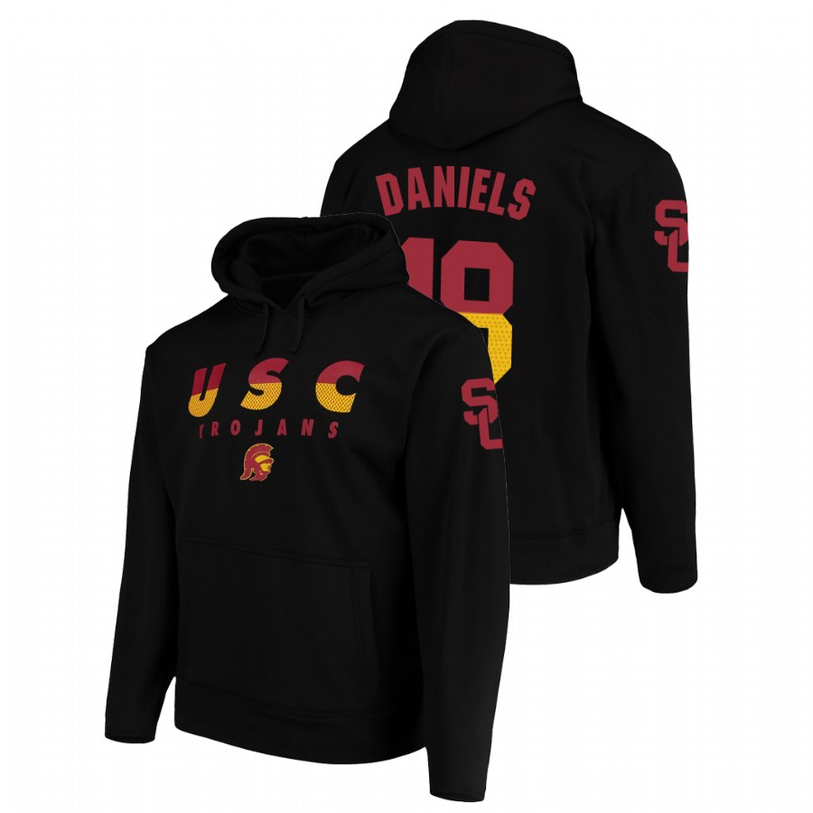 usc trojans college football jt daniels black wedge performance men's pullover hoodie