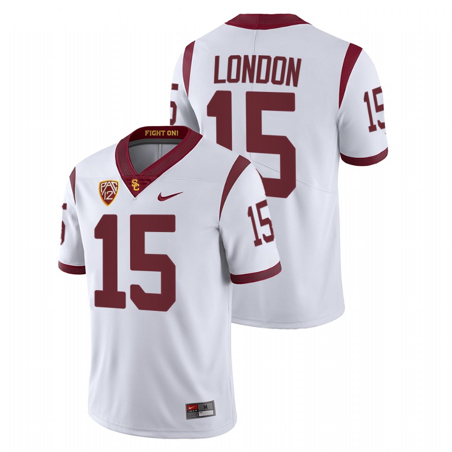 usc trojans drake london white college football fight on jersey