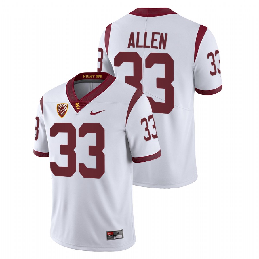 usc trojans marcus allen white college football fight on jersey