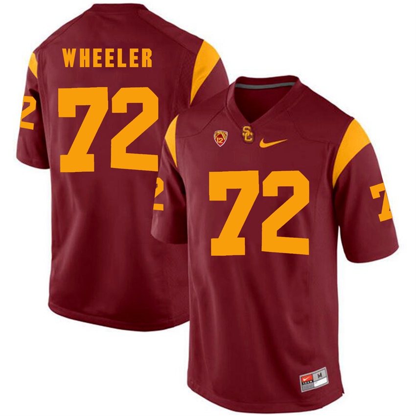 usc trojans red chad wheeler college football jersey