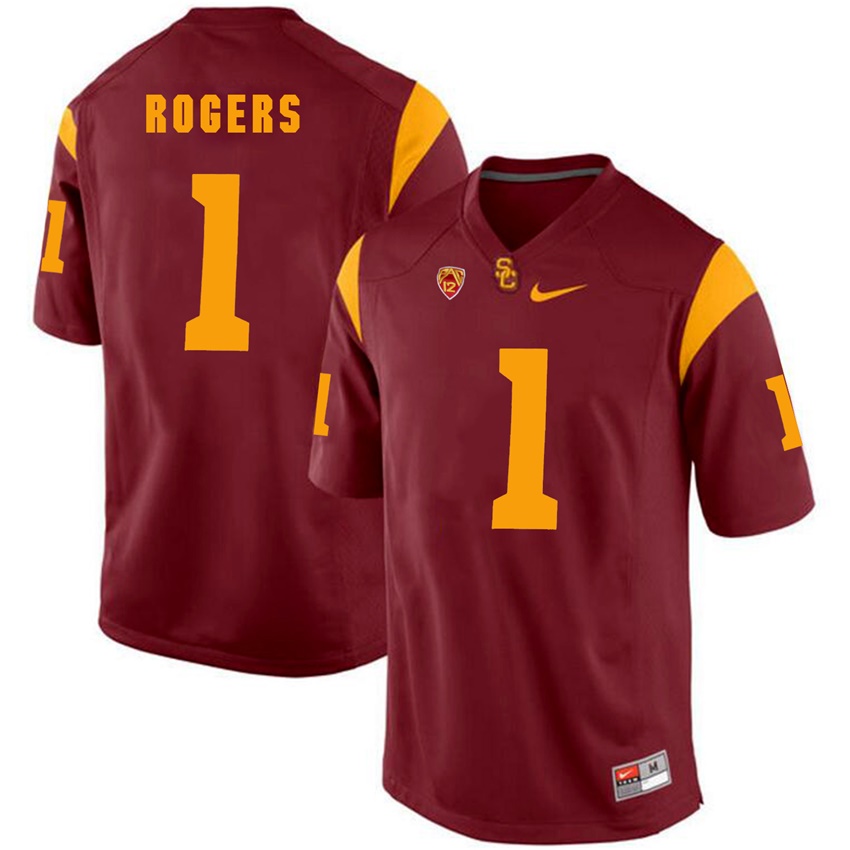 usc trojans red darreus rogers college football jersey