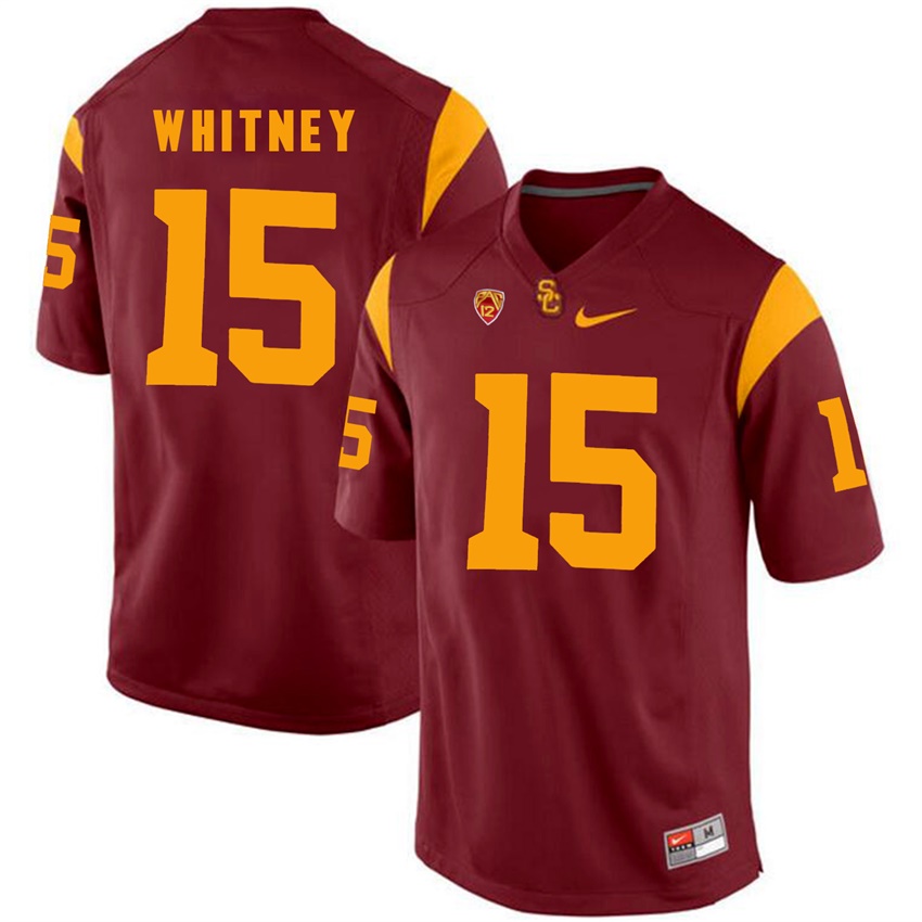 usc trojans red isaac whitney college football jersey
