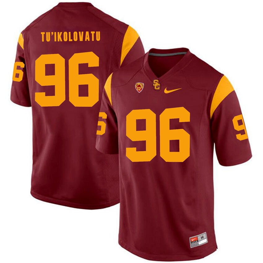 usc trojans red stevie tu'ikolovatu college football jersey