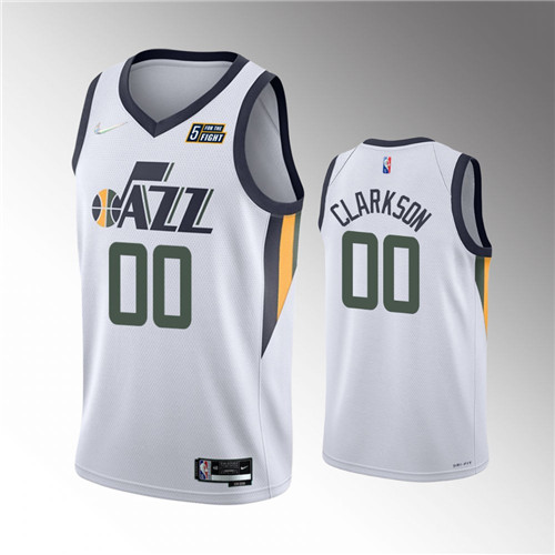 Utah Jazz Jordan Clarkson 2021-22 75th Anniversary Diamond Icon Navy stitched Jersey #00