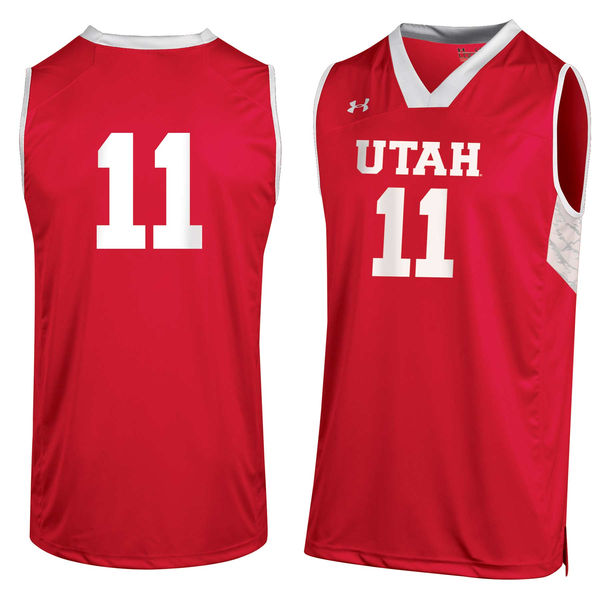 utah utes 11 crimson basketball jersey