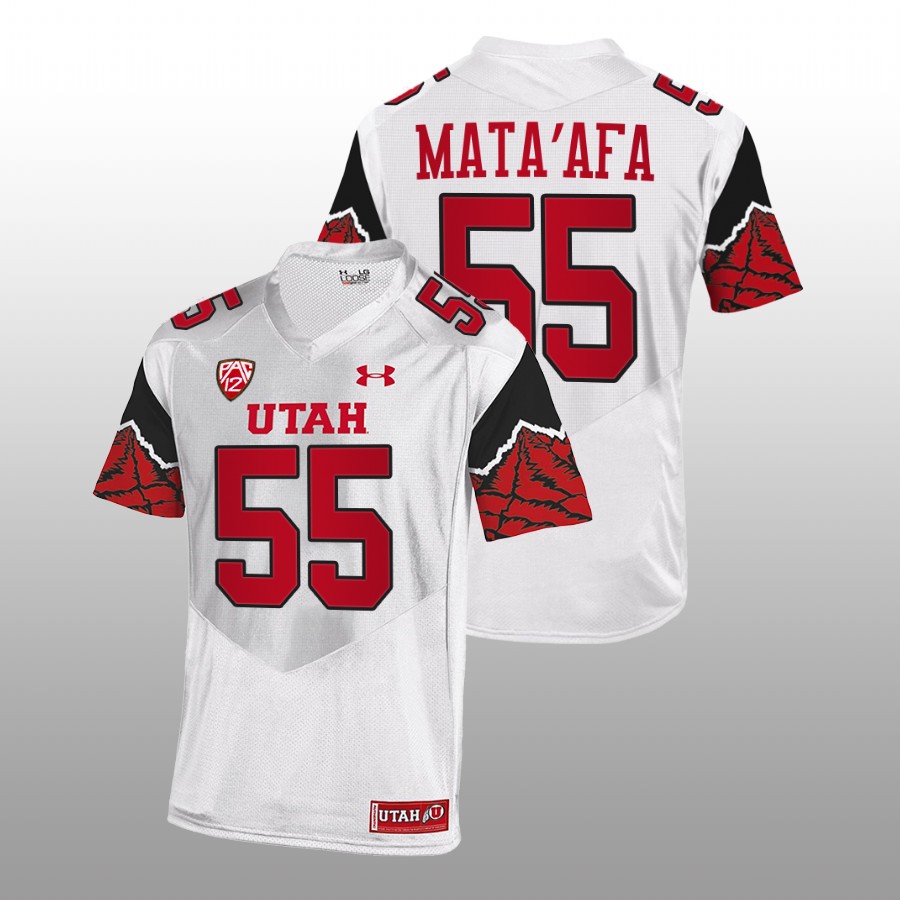 utah utes andrew mata'afa white college football jersey