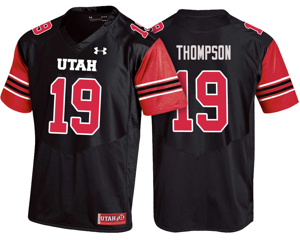 utah utes black bryan thompson college football jersey