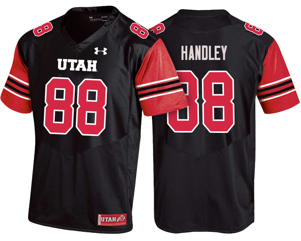 utah utes black harrison handley college football jersey