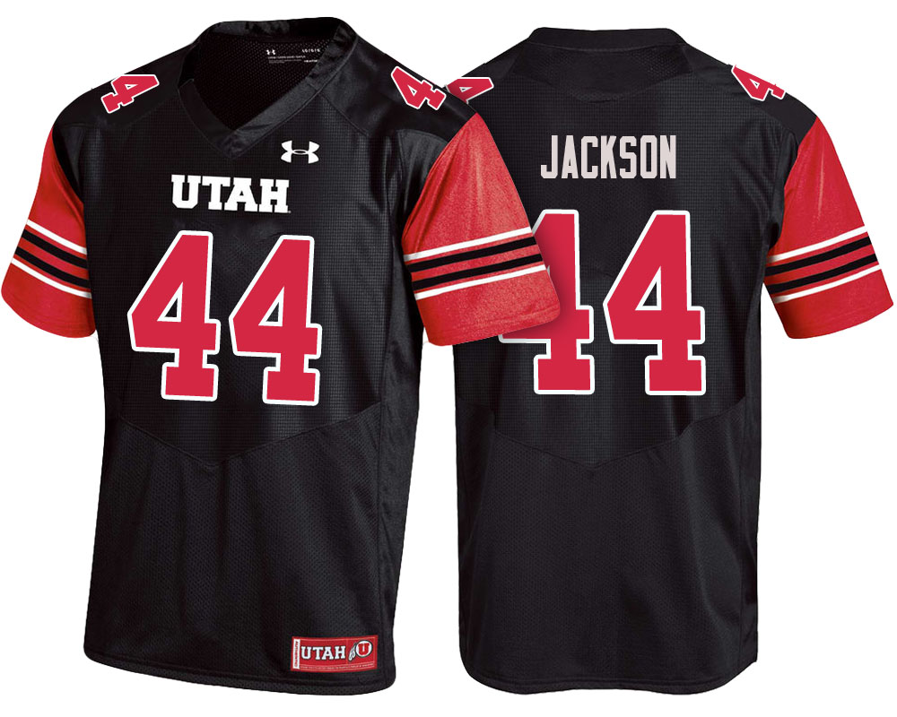 utah utes black jake jackson college football jersey