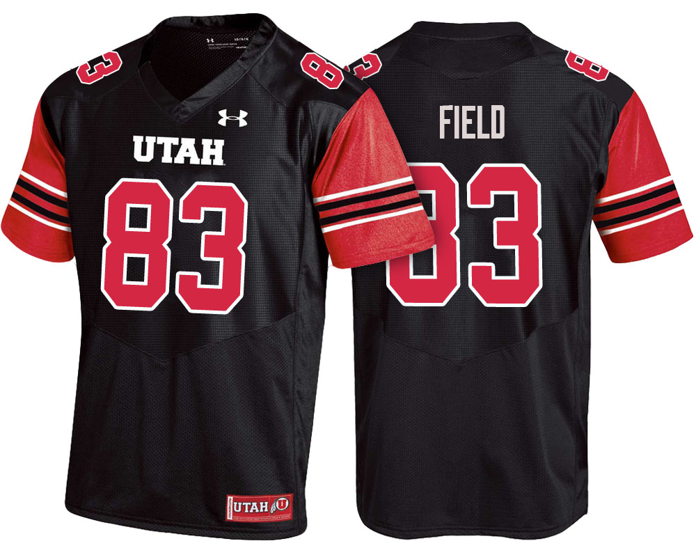 utah utes black jameson field college football jersey