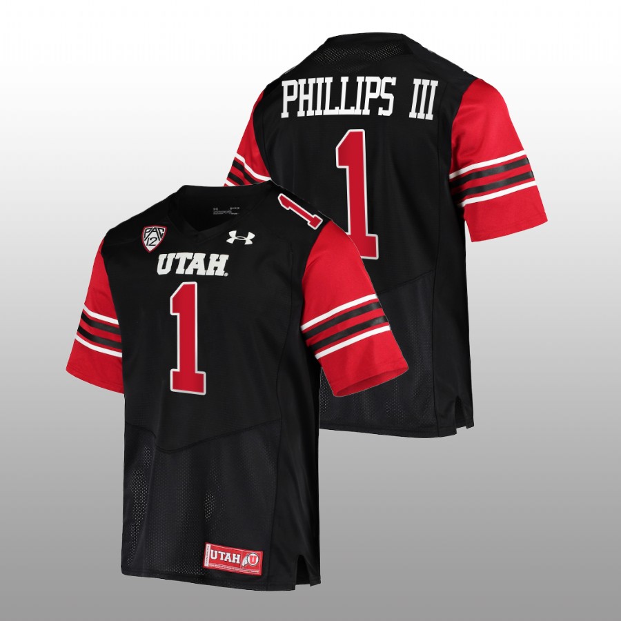 utah utes clark phillips iii black college football jersey