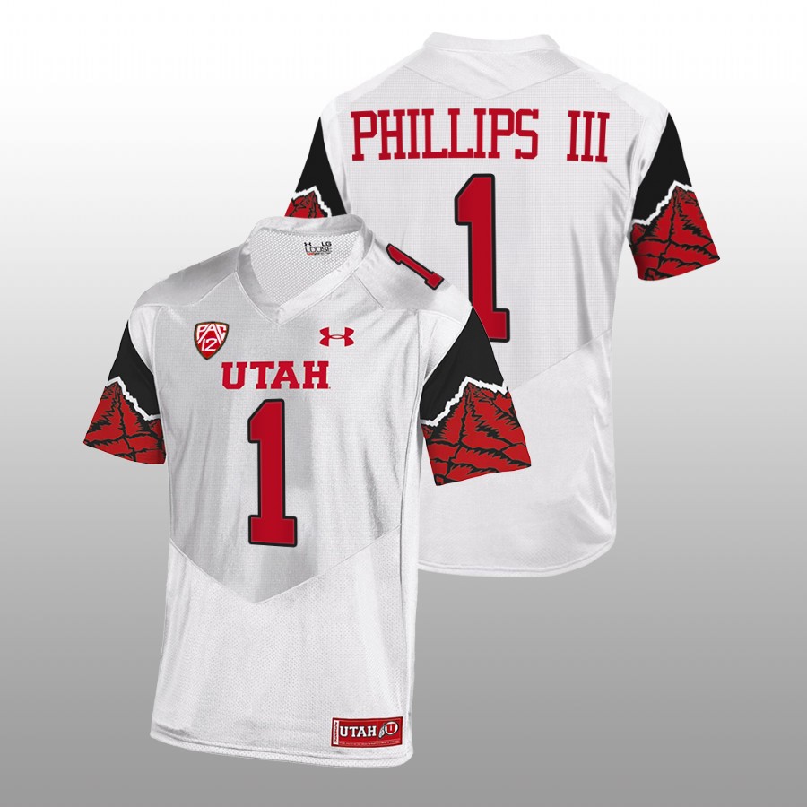 utah utes clark phillips iii white college football jersey