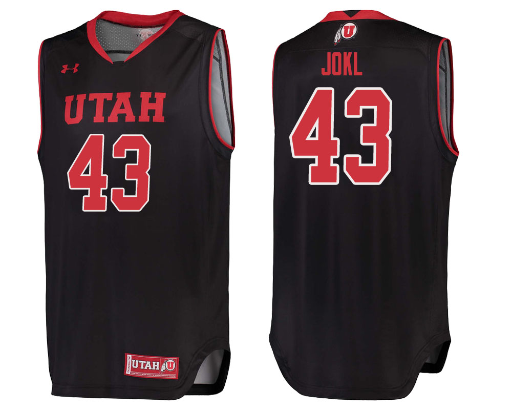 utah utes jakub jokl black college basketball jersey
