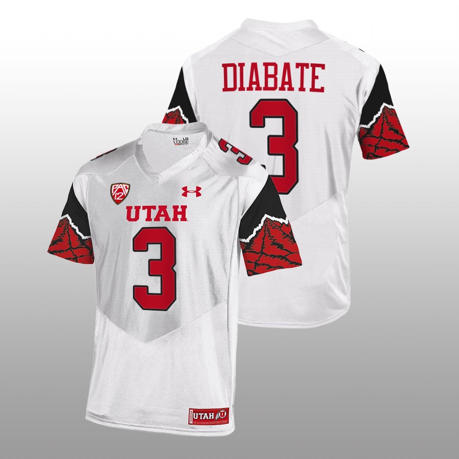 utah utes mohamoud diabate white college football jersey