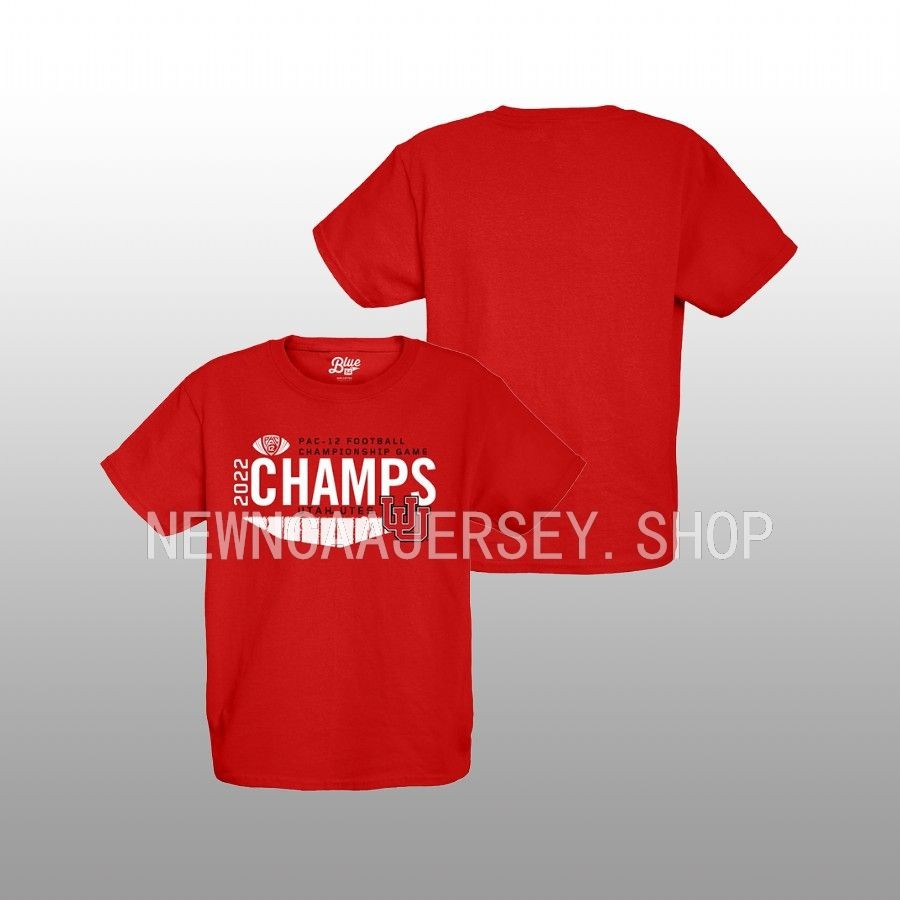 utah utes red 2022 pac 12 football champions locker room t shirt 1a
