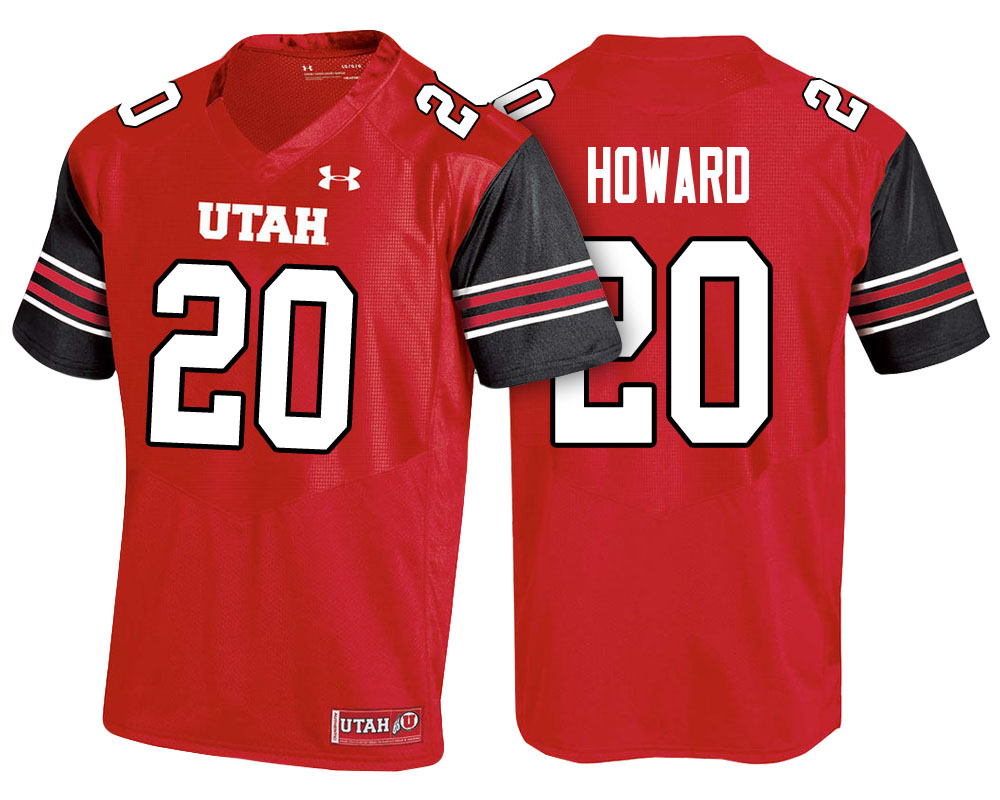 utah utes red jordan howard college football jersey