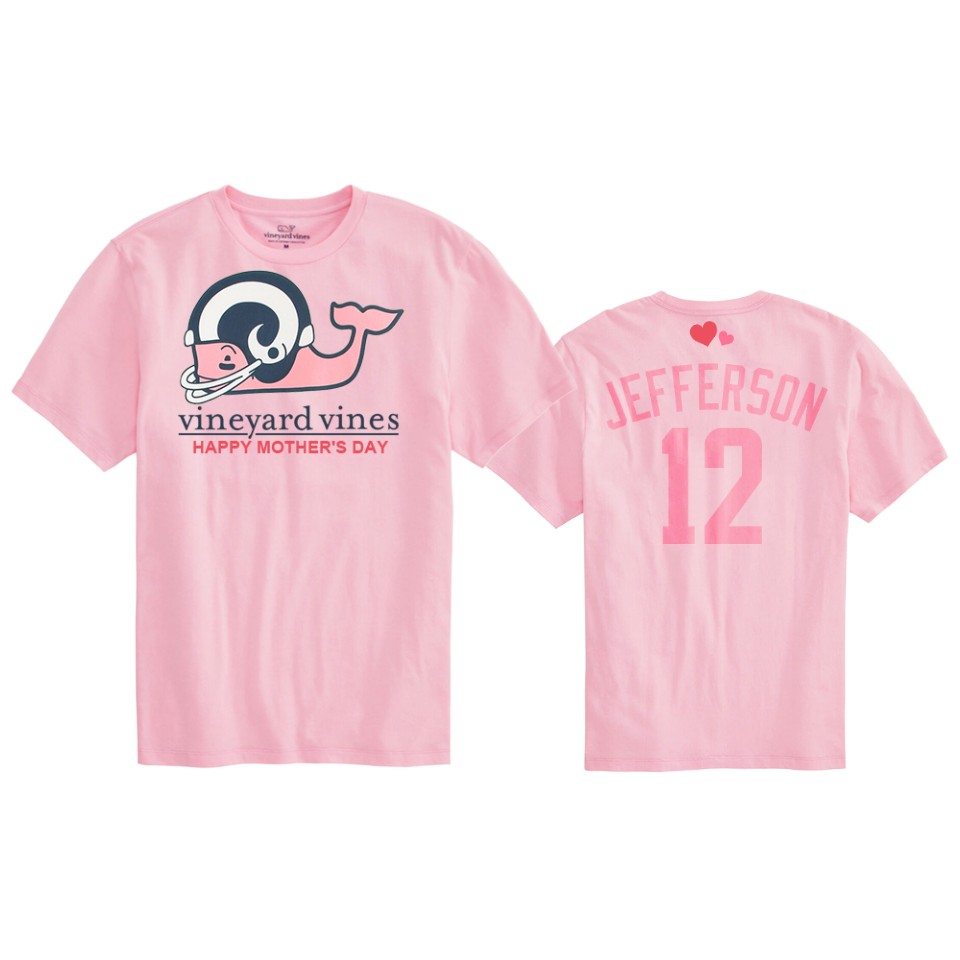 van jefferson rams pink mother's day t shirt