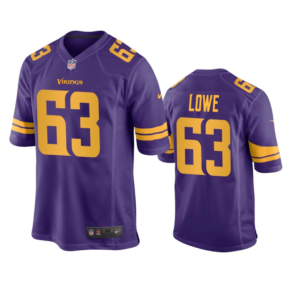 vederian lowe vikings purple alternate game jersey