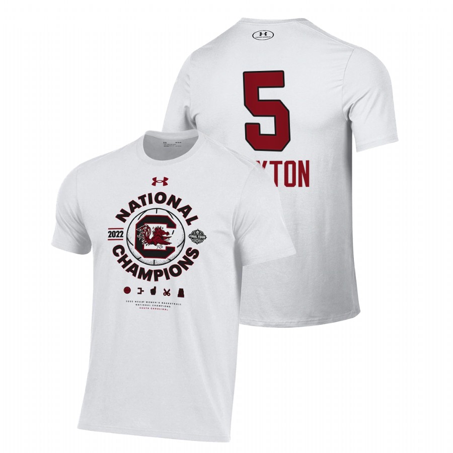 victaria saxton south carolina gamecocks white 22 ncaa women's basketball national locker room t shirt