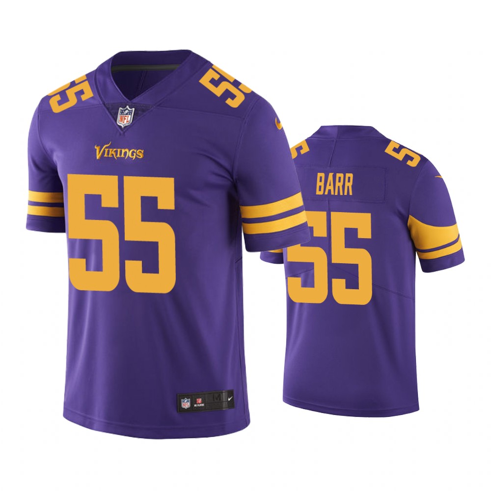 vikings 55 anthony barr purple color rush limited jersey