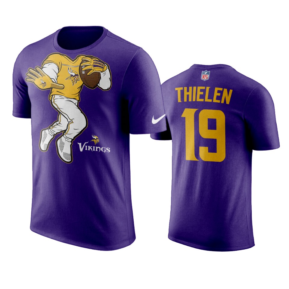 vikings adam thielen purple yard rush ii t shirt