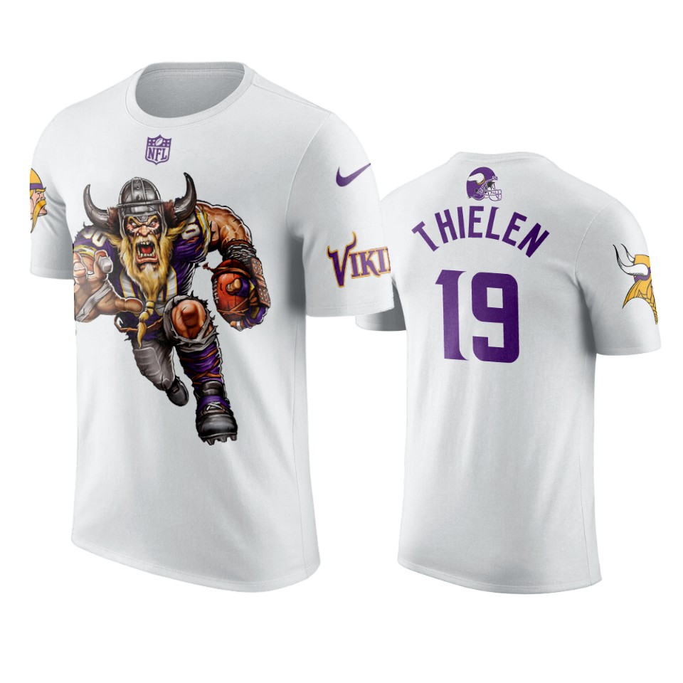 vikings adam thielen white vicious viking t shirt