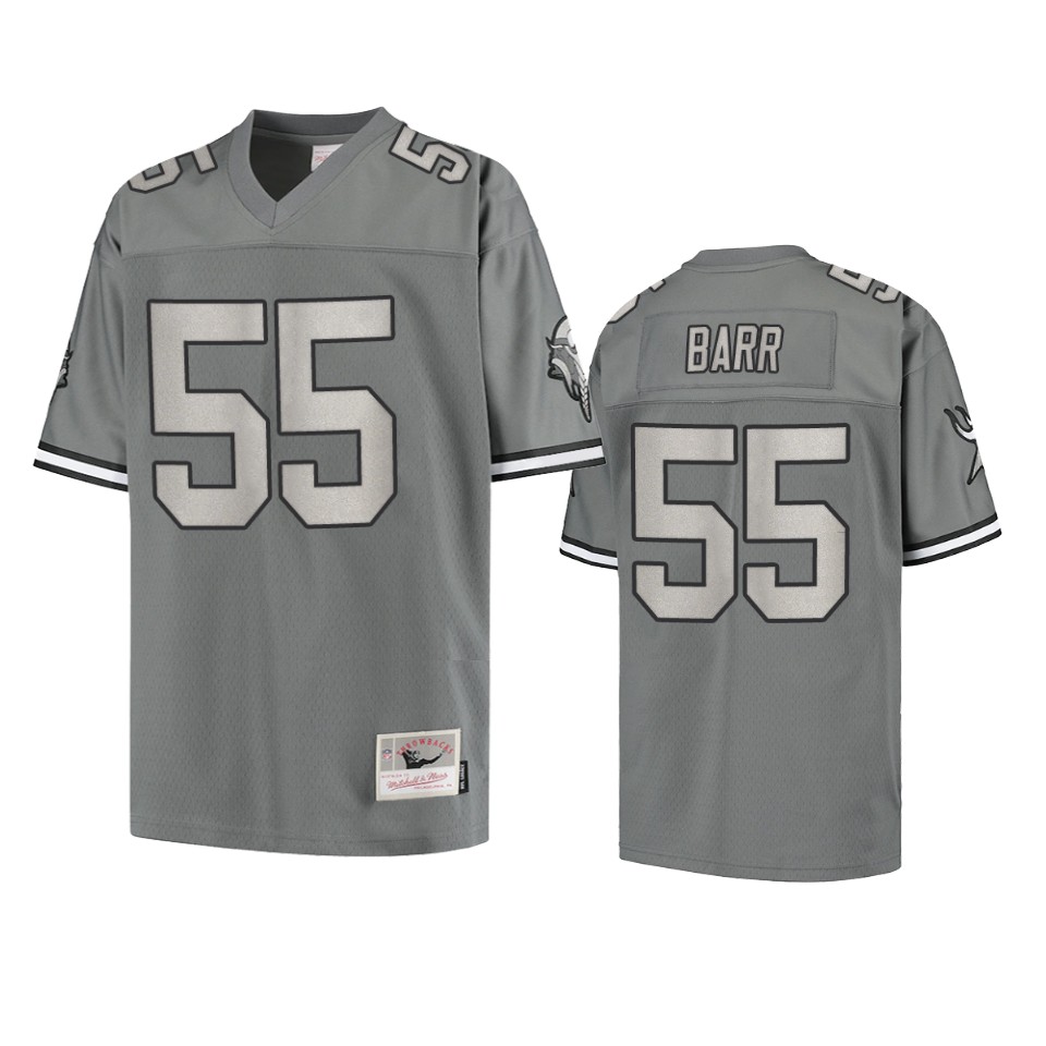 vikings anthony barr charcoal metal replica jersey