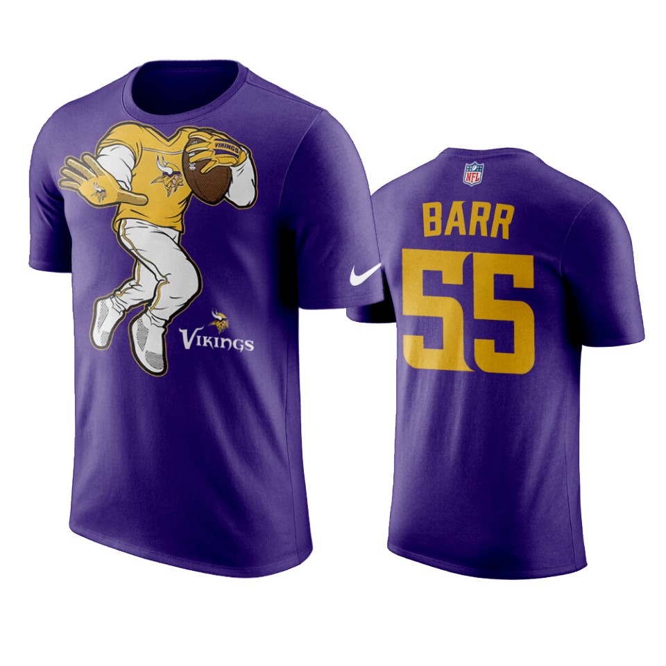 vikings anthony barr purple yard rush ii t shirt