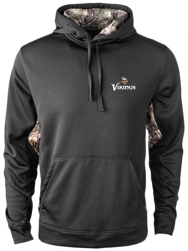 vikings black camo ranger realtree hoodie