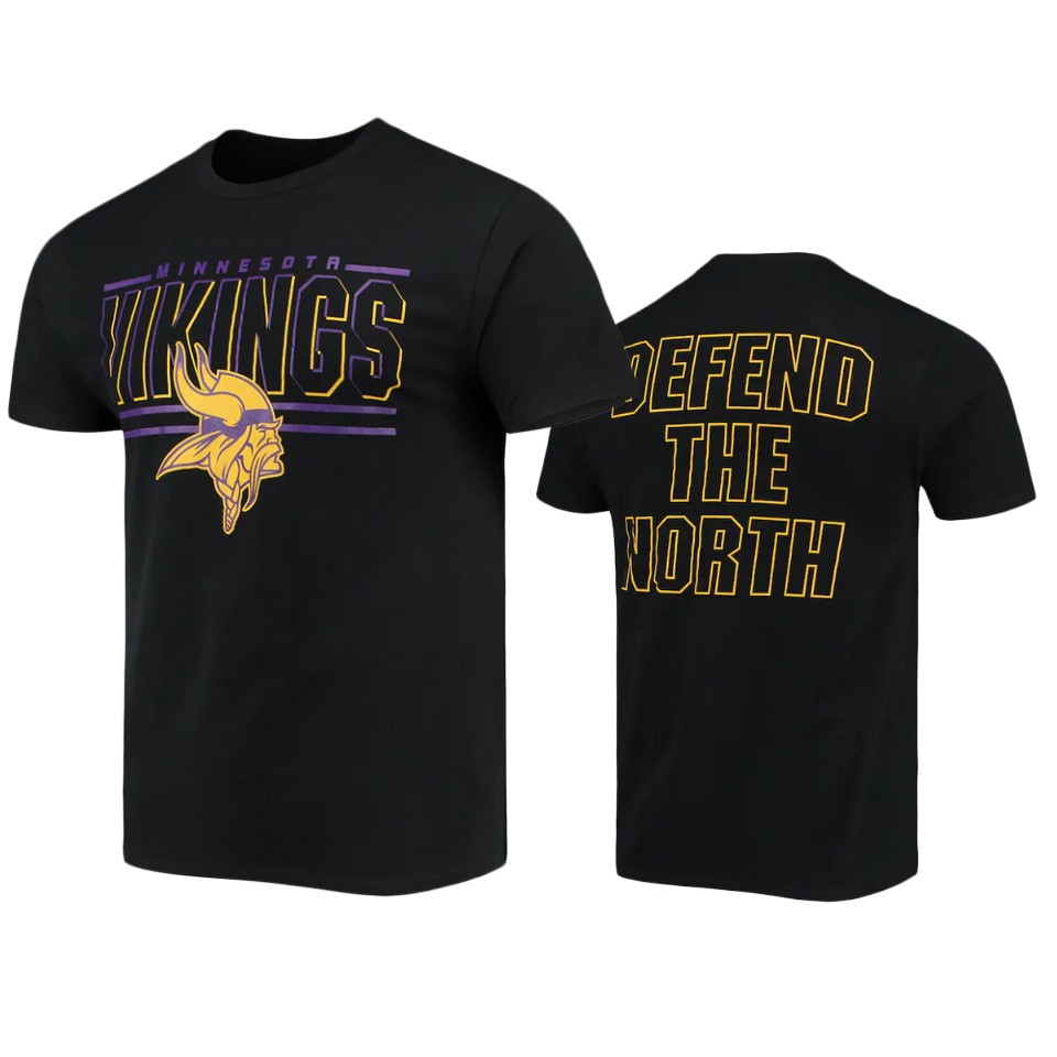vikings black slogan 2 hit junk food t shirt