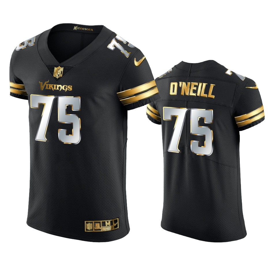 vikings brian o'neill black golden edition vapor elite jersey
