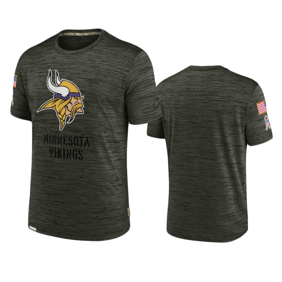 vikings brown 2022 salute to service velocity team t shirt