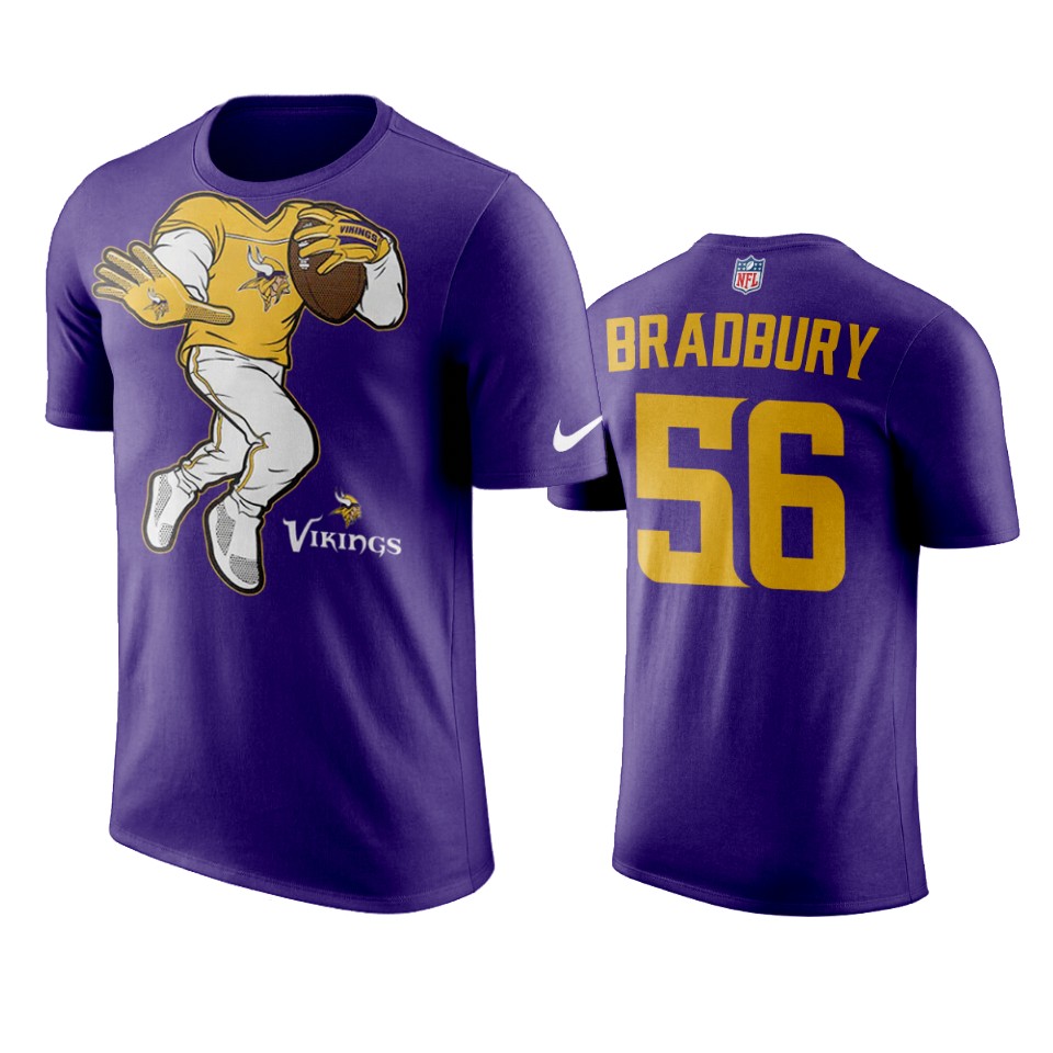 vikings garrett bradbury purple yard rush ii t shirt