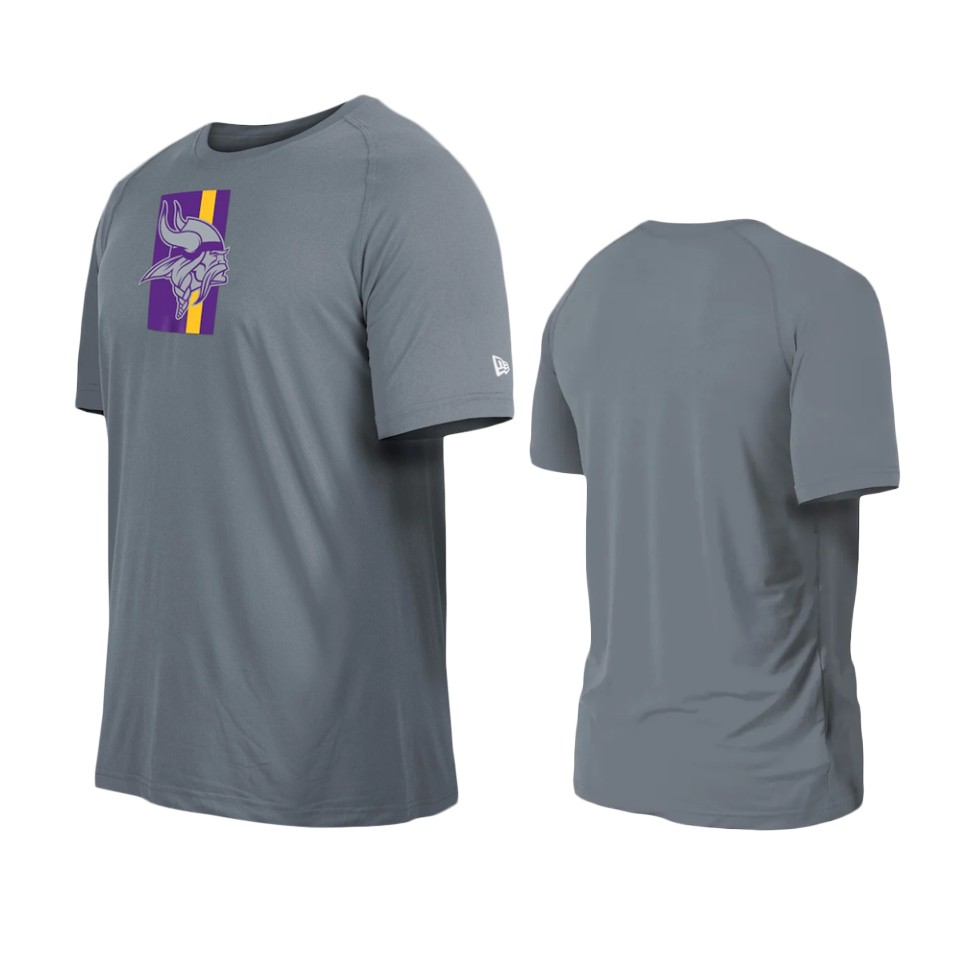 vikings gray training camp raglan t shirt